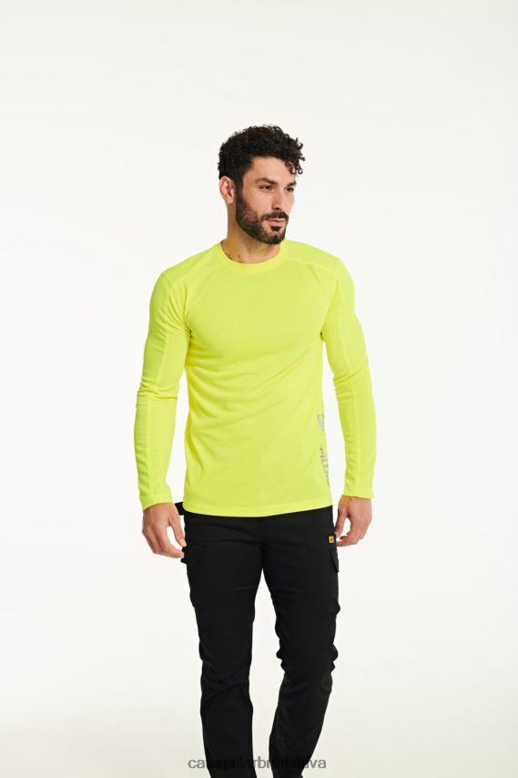 sk Caterpillar muži coolmax tričko s dlhým rukávom hi-vis žltá VLB4FN233 | topy a vrchné oblečenie