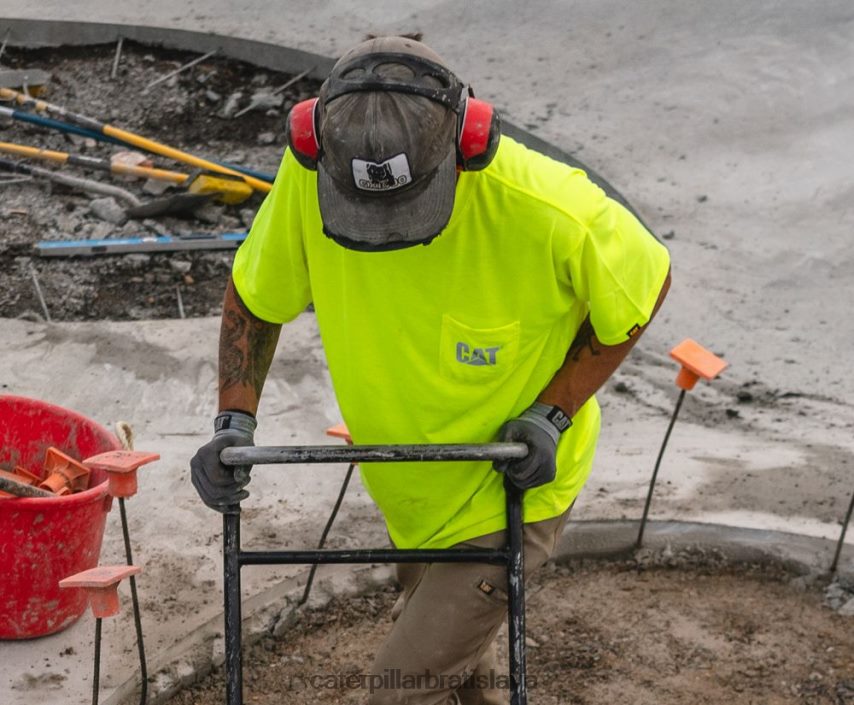 sk Caterpillar muži hi-vis značkové vreckové tričko oranžová VLB4FN214 | topy a vrchné oblečenie
