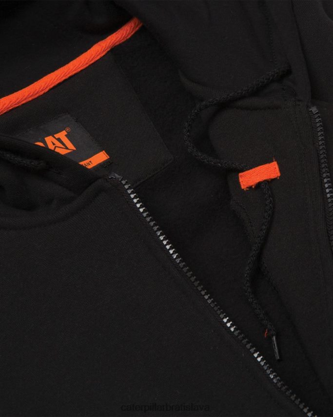 sk Caterpillar muži nehorľavá mikina na zips strednej hmotnosti čierna VLB4FN238 | topy a vrchné oblečenie