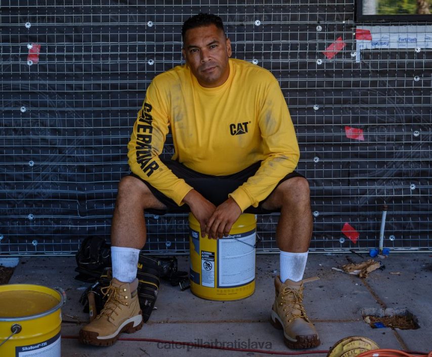 sk Caterpillar muži značkové tričko s dlhým rukávom nočná kamufláž VLB4FN226 | topy a vrchné oblečenie