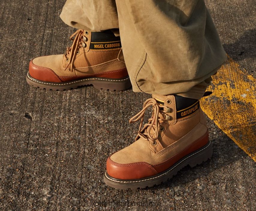 sk Caterpillar X Nigel Cabourn muži utah topánka kožená hnedá VLB4FN205 | ležérne čižmy