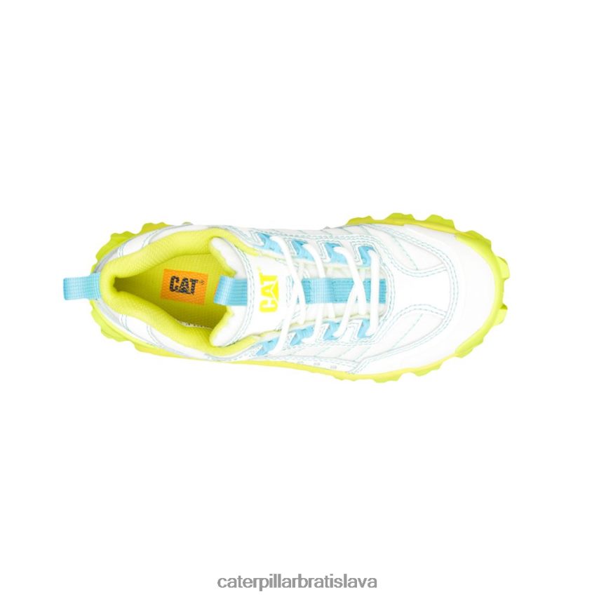 sk Caterpillar muži votrelec preplňovaná topánka žiarivo biela/bledo limetkovo žltá VLB4FN121 | ležérne hrubé tenisky