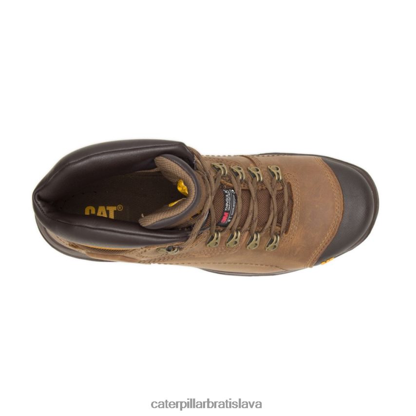 sk Caterpillar muži diagnostická hi vodeodolná pracovná obuv s oceľovou špičkou thinsulate tmavo béžová VLB4FN42 | pracovné topánky
