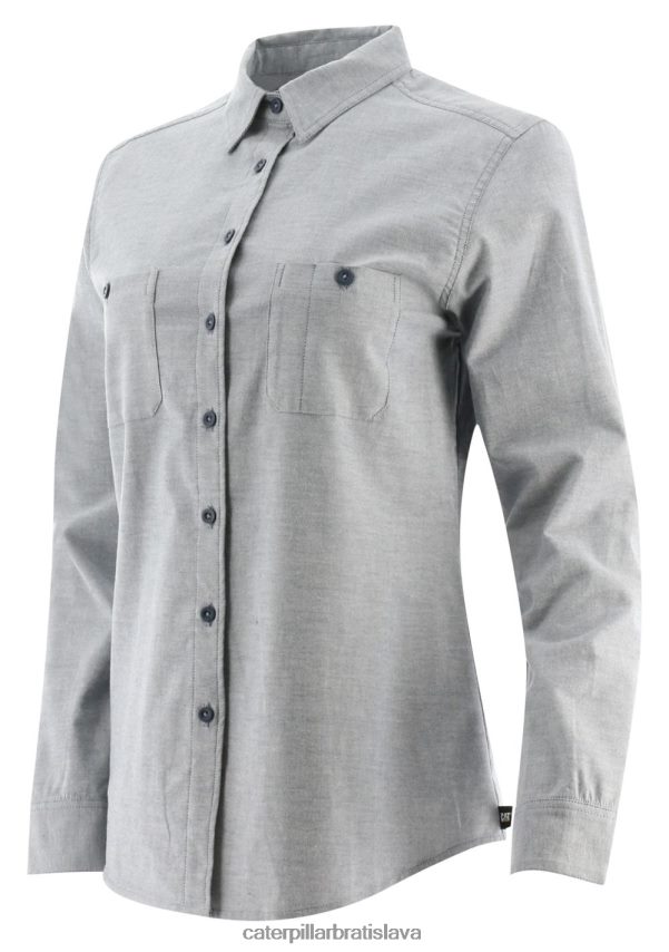 sk Caterpillar ženy oxfordská košeľa s dlhým rukávom džínsová modrá VLB4FN312 | topy a vrchné oblečenie